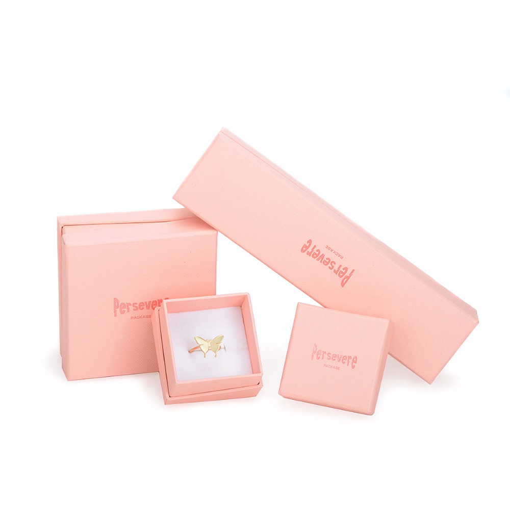 Pink Cardboard Gift Jewelry Boxes