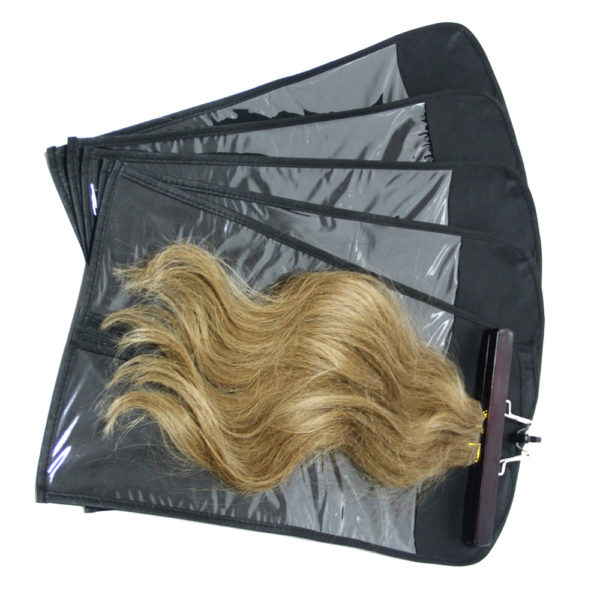 Hair extensions storage bag nonwoven pvc wig bags
