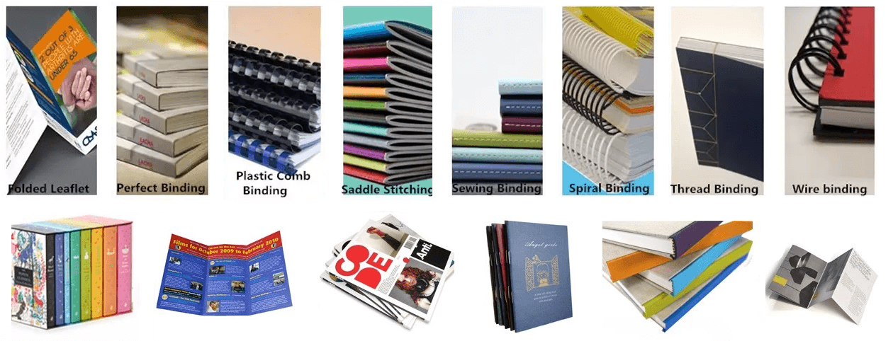 Types of Binding-different types of binding methods for book and brochure