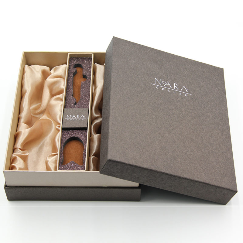 Custom printed luxury foldable cardboard paper wine box