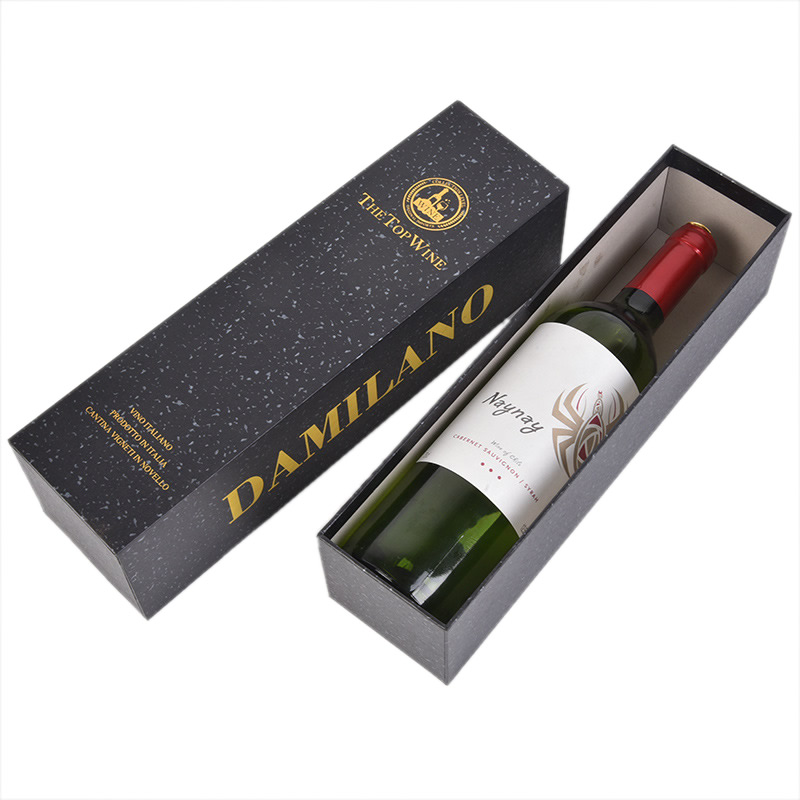 Cheap price magnetic closure cardboard paper single wine box in china factory-www.hoocing.com