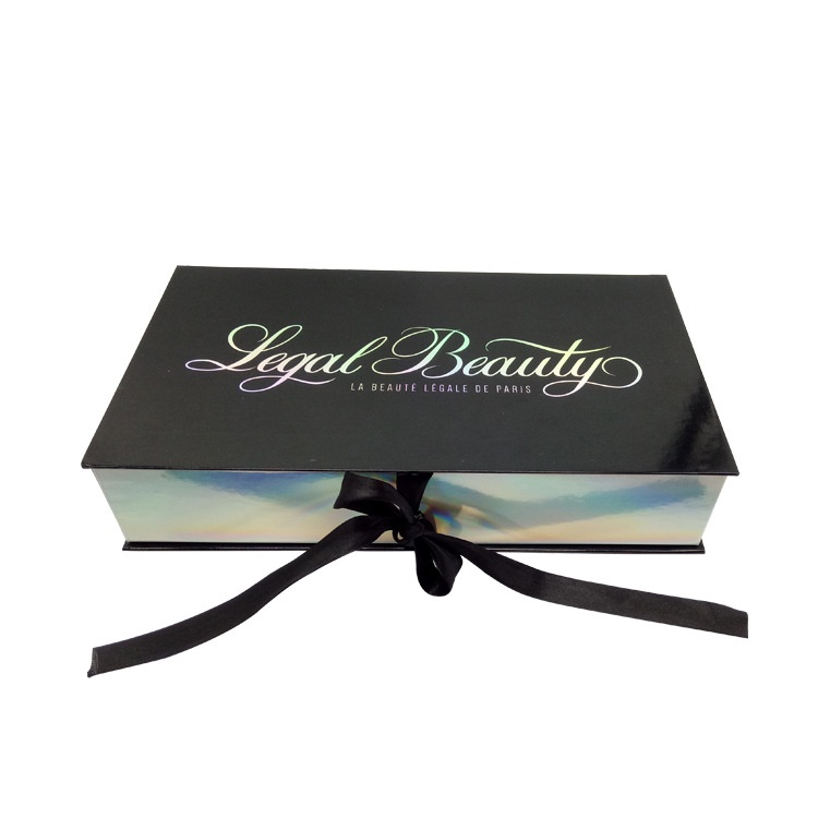 Custom luxury colorized printing Laser paper spray UV cosmetics flip-top Packaging box