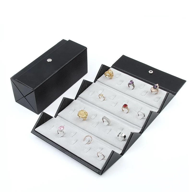 custom Ring Storage earring Display Box Jewelry Organizer Holder Transparent Window Show box