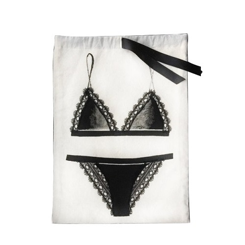 Hot Bikini Packing Satin Pouch Underwear Bag With Drawstring bag