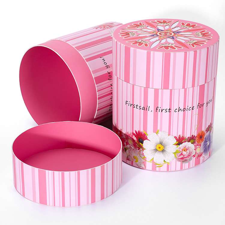 Custom Color printed round gift box-www.hoocing.com