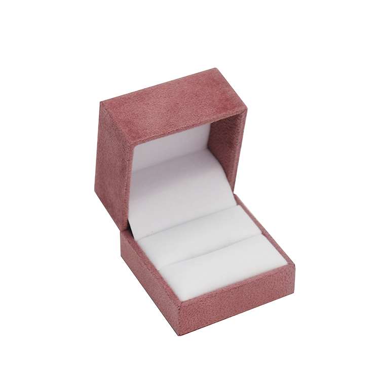 Pink velvet jewellery box packaging plastic suede jewelry boxes