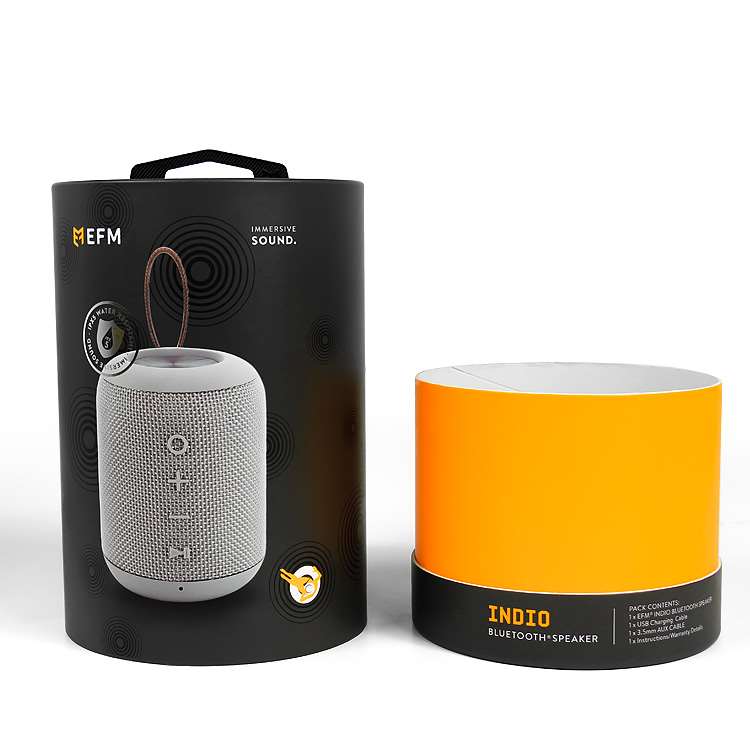 Bluetooth speakers bio-degradable feature tube packaging-www.hoocing.com
