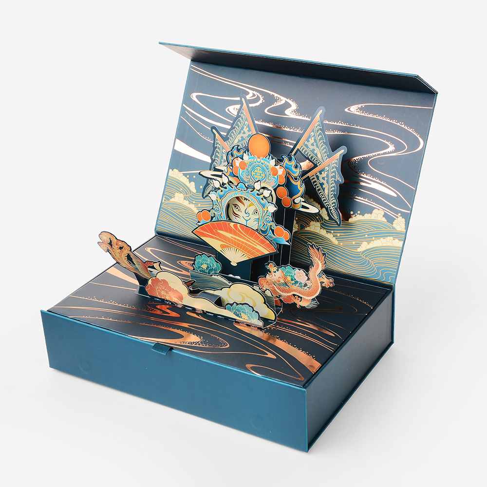 Exquisite 3D Paper Pop UP paper packaging gift box with laser cutting-www.hoocing.com