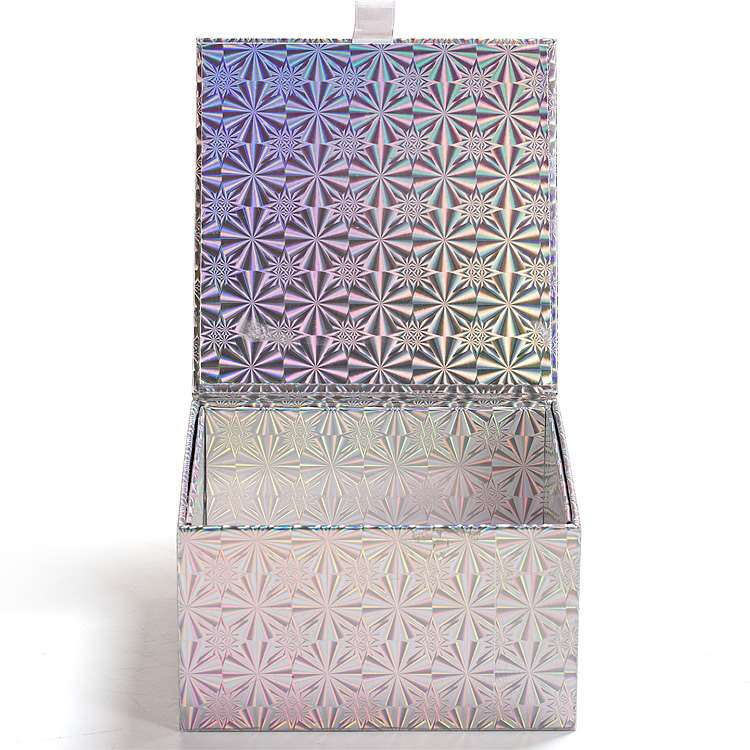 Holographic paper Magnetic Boxes laser Cardboard Packaging Gift Box