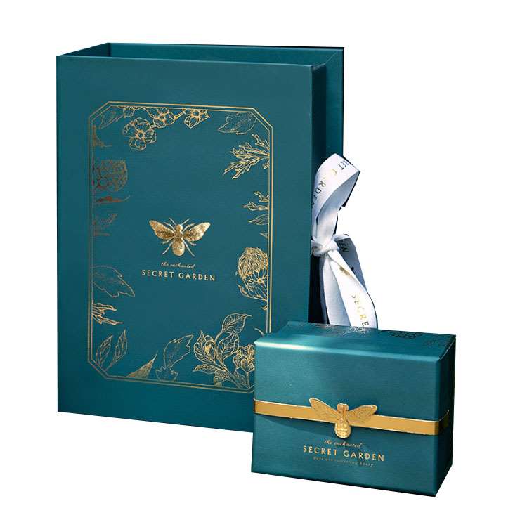 OEM High Quality Blackish Green Paper Christmas Gift Box