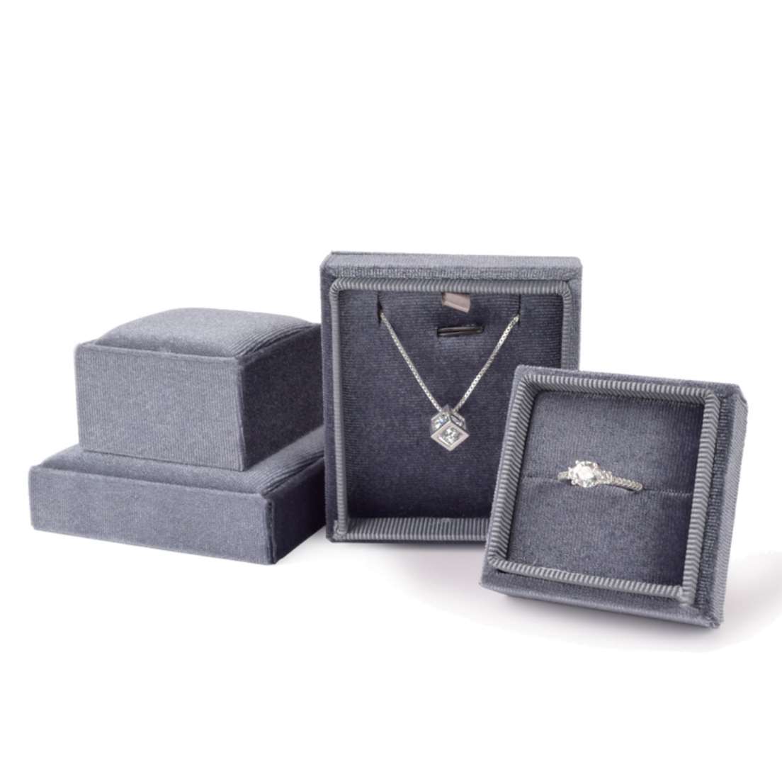 ring necklace jewelry luxury box package gift jewelry velvet gift box-www.hoocing.com