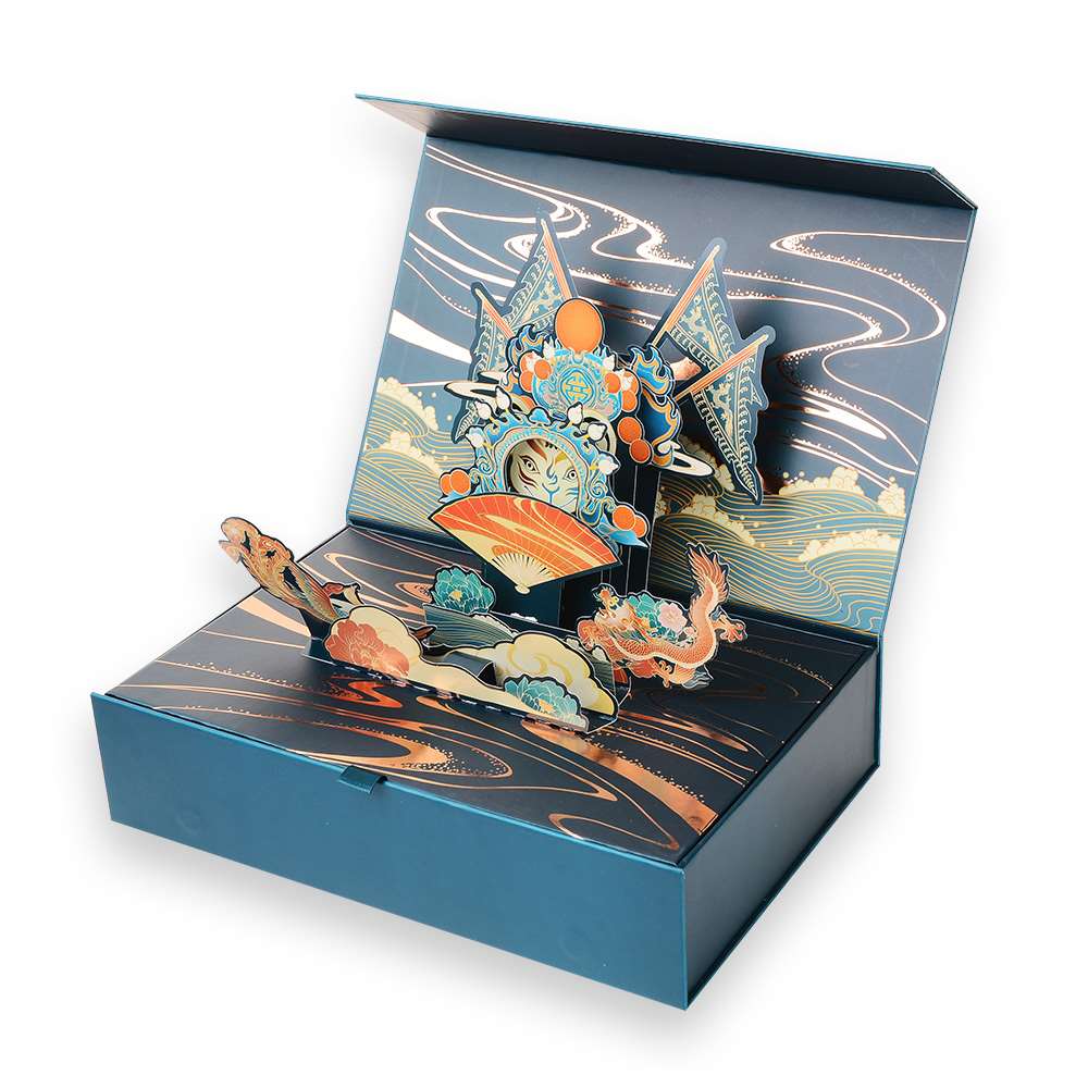 3D Paper Pop UP paper packaging gift box with laser cutting