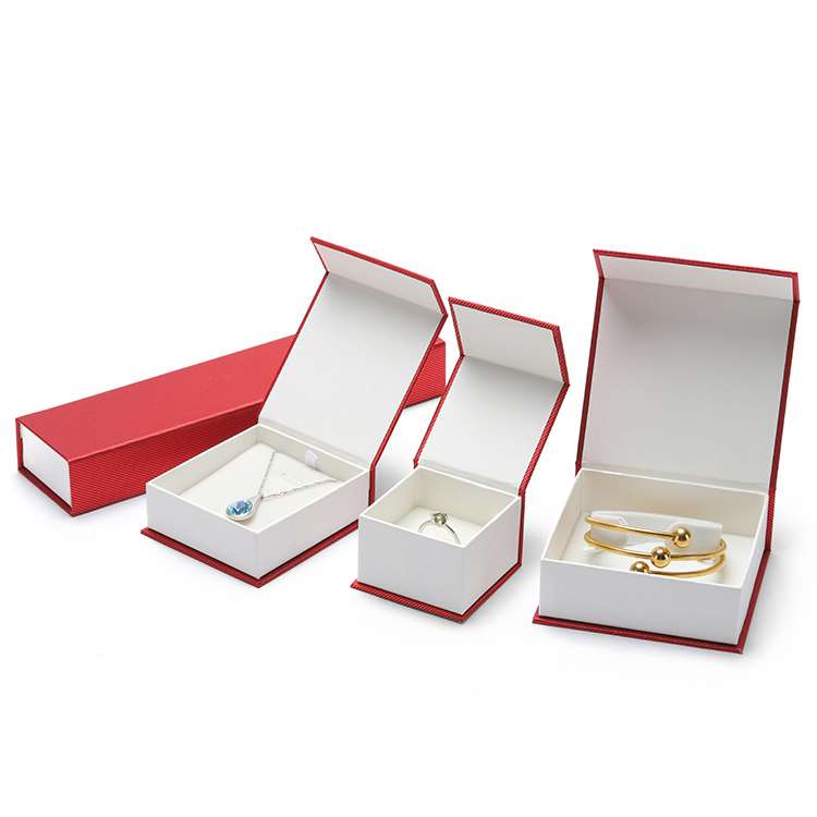 Wholesale custom jewellery pendant bracelet packaging magnetic cardboard paper jewelry box